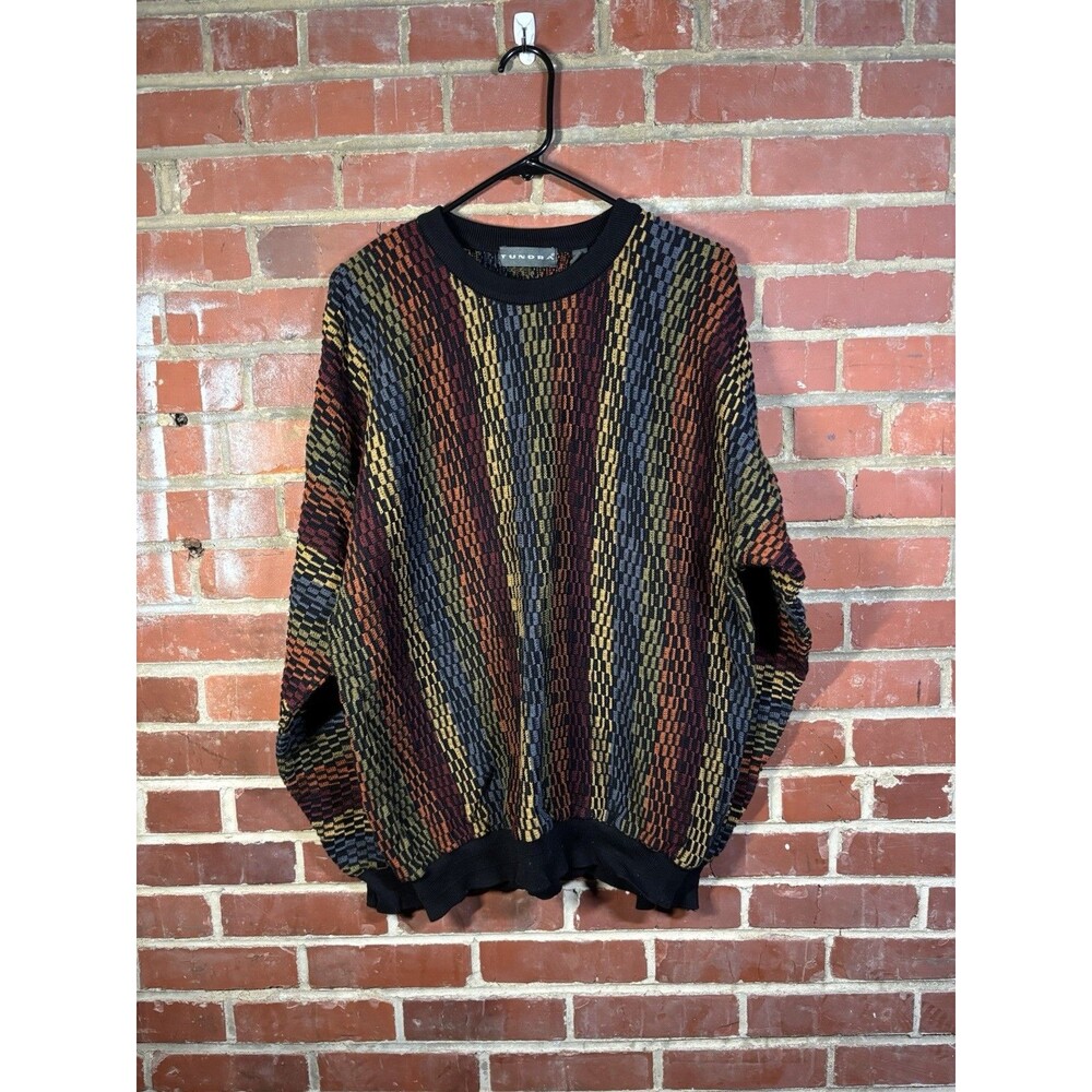 Vintage Y2k Tundra Canada Sweater Pullover Long Sleeve Coogi Style Men's L